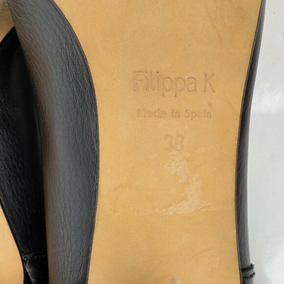 FILIPPA K Classic Leather Pointed Toes‎ EUC Designer Black Stilettos Pumps sz 38 - Picture 7 of 13